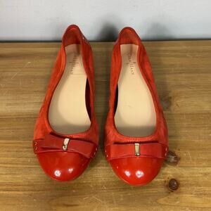 Cole Haan Nike Air Monica Ballet Flats in Orange Suede Women's Size 6.5